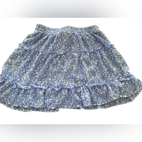 Sienna Sky Light Blue Floral Mini Skirt - Picture 4 of 4